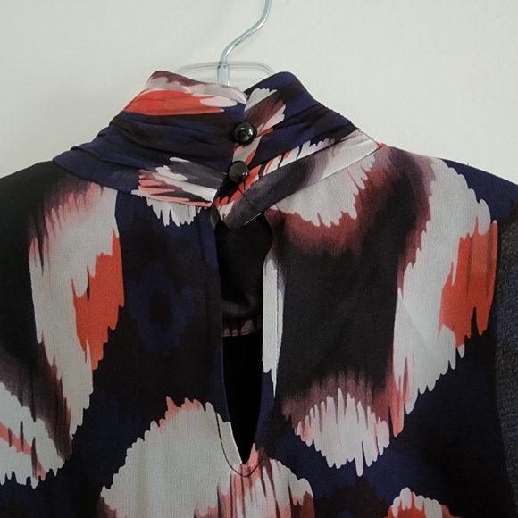 Etcetera 100% Silk Tiered Ruffle Sleeveless Blouse Size 0 - Picture 6 of 7